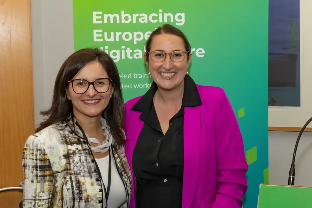 Minster Emer Higgins with Diana Filip, Deputy CEO and Chief Development Officer, JA Europe